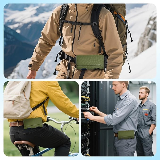 Mopaclle Nylon Cell Phone Holster for Samsung Galaxy S25 Ultra S24 Ultra,S23 Ultra,S22 Ultra, S21 Ultra,Note 20 Ultra A71 A23 A12 Moto G Stylus, Premium Phone Belt Holder with Belt Clip for Men