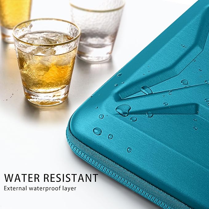 DOMISO 17 Inch Laptop Case Rugged Sleeve Waterproof Hard Shell Protective Cover Fits Most 17-17.3" Laptops/Dell XPS 17 / HP Envy 17 (Teal)