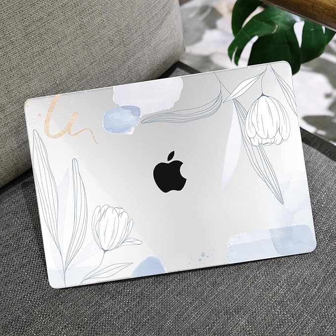 MEEgoodo for M4/M3/M2 MacBook Air 15.3 inch Case 2025 2024 2023, Case Fit Model (A3241/A3114/A2941) for MacBook Air 15 inch, Laptop Hard Shell with Keyboard Cover, Floral 33