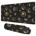 NITAHHHY Gaming Desk Pad Large Extra Length Clouds, Moon and Sun Mouse Pad Keyboard Laptop Non-Slip Waterproof with Rubber Base Thick Stitched Edge Mouse Mat for Office Home 35.4 x 15.7 Inches