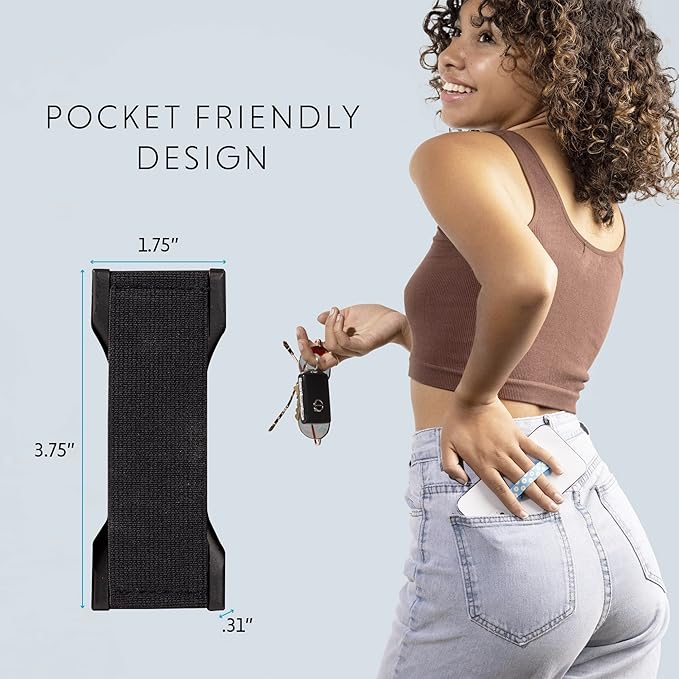 LOVEHANDLE PRO Premium Phone Grip - Silicone Phone Strap - Magnetic Phone Mount and Kickstand for Smartphone and Tablet - Carbon Fiber
