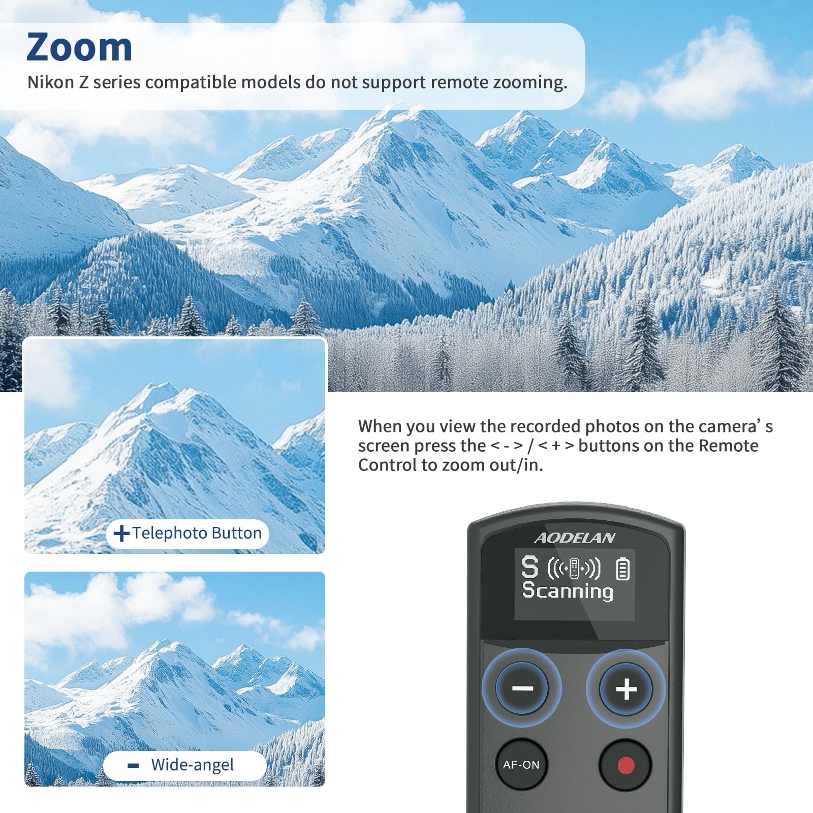 Rechargeable Shutter Release for Nikon Wireless Camera Remote Control