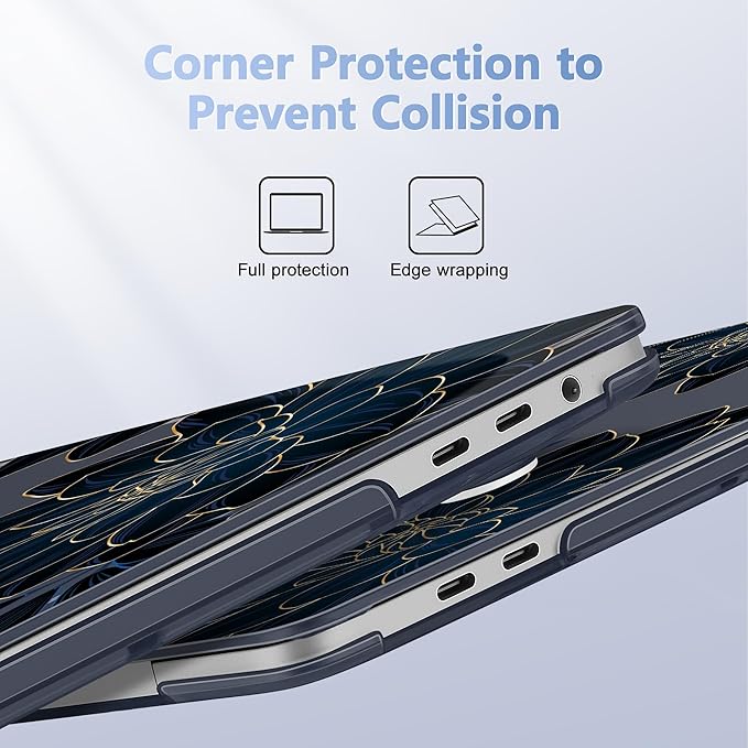 for MacBook Pro 16 inch Case 2019 2020 Release Model A2141, Plastic Hard Shell Cover with Keyboard Cover & Screen Protector for MacBook Pro 16 inch with Touch Bar & Touch ID, Flower Dahlia