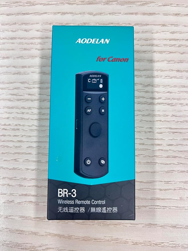 for Canon Wireless Camera Remote Control - Aodelan Rechargeable Shutter Release with OLED Screen for R3/ R10/ M50/ EOS M6 Mark II/R/RP /90D /6D Mark II /R5/T7i/G7 X Mark III;Replaces BR-E1 (Black)