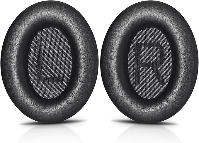 QC35 Replacement Ear Pads,Replacement Ear Pads for Bose QC35 & QC35ii (QuietComfort 35) Headphones - Softer Leather, Memory Foam, Extra Durability