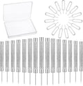 Frienda 30 Pieces SIM Card Removal Tool SIM Card Tray Eject Pins Opening Removal Tool Cellphone Eject Pin with Transparent Storage Box Packaging for Most Smart Phones, Silver, 2 Styles