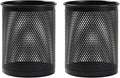 Comix Pen Holder Desk Organizer, Wire Mesh Pencil Cup with Foam Pad and Non-Slip Bottom Office Supplies Desk Accessories for Home Office School, 2 Packs
