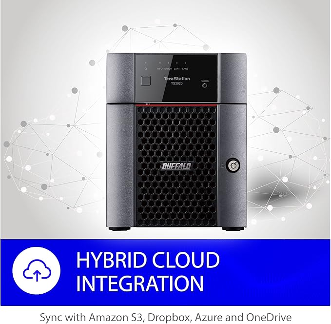 BUFFALO TeraStation 3420DN 4-Bay SMB 4TB (2x2TB) Desktop NAS w/Hard Drives Included Network Attached Storage