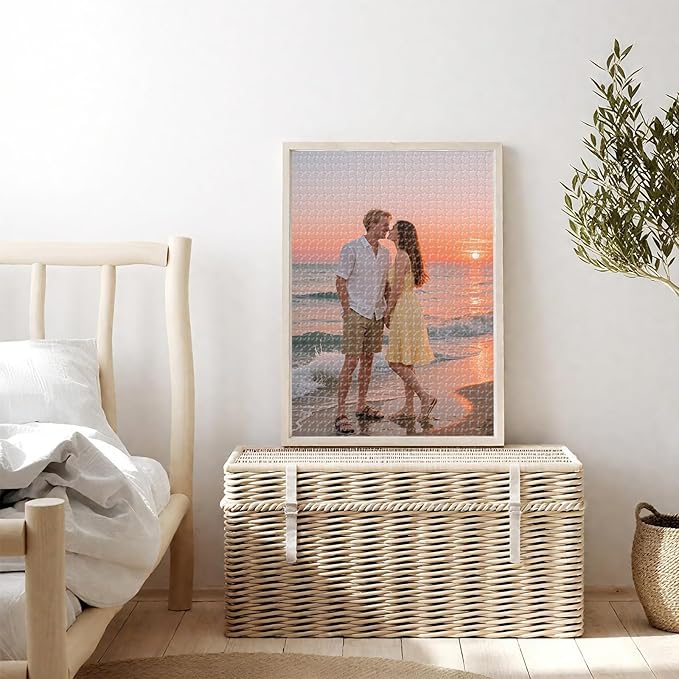 Custom Photo Puzzle – Personalized 1500 Piece Jigsaw Puzzle from Your Photo – Perfect Puzzle Gift for Families, Pets, Weddings, Anniversaries, Adults & Couples(1500-vertical)