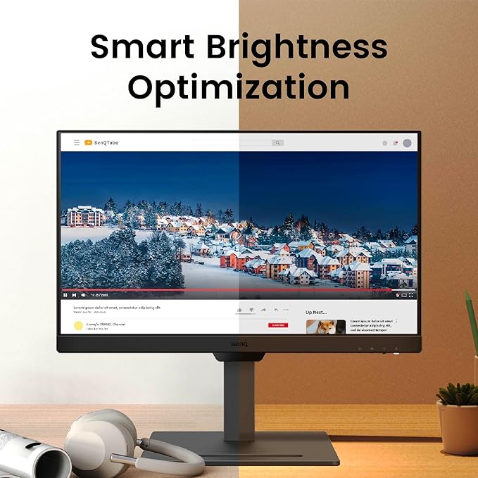 BenQ GW2490T 24" Monitor 100Hz FHD 1920x1080p | IPS | Vertical Monitor | Eye-Care | Thin Bezel | Height & Tilt Adjustable | DisplayPort | HDMI x2