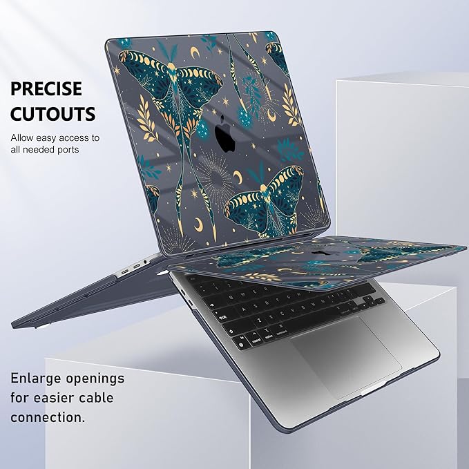 for MacBook Pro 16 inch Case 2019 2020 Release Model A2141, Plastic Hard Shell Cover with Keyboard Cover & Screen Protector for MacBook Pro 16 inch with Touch Bar & Touch ID - Butterfly P113