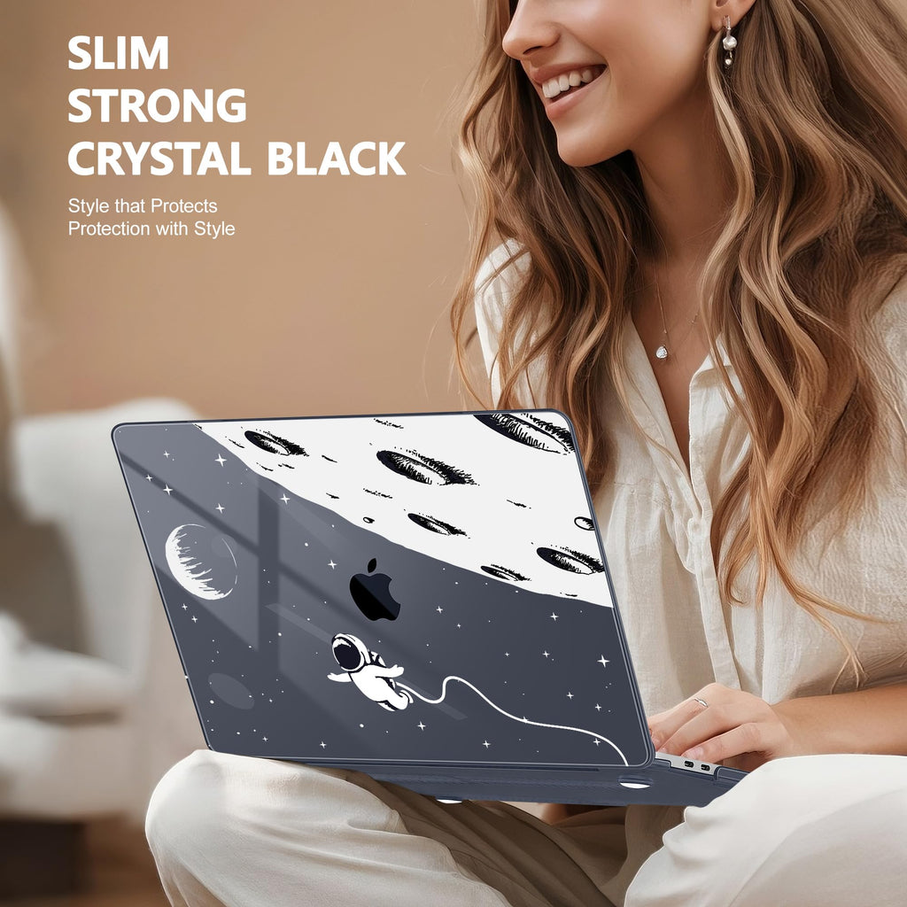 May Chen for MacBook Pro 13 inch Case 2022 2021 2020 Release A2338 M2 M1 A2289 A2251, Plastic Crystal Hard Shell Case Cover for MacBook Pro 13 inch Touch Bar Fits Touch ID, Astronaut Flight