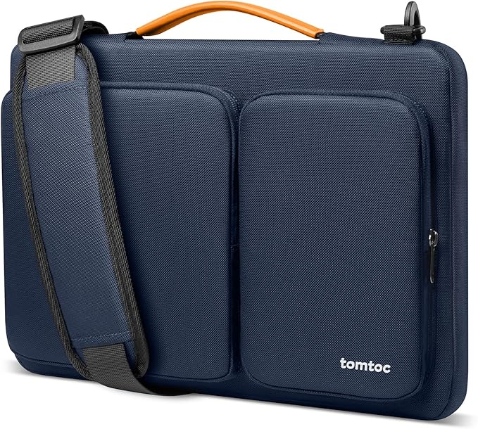tomtoc 360 Protective Laptop Shoulder Bag for 13 Inch 2025 MacBook Air M4/A3240, M3/A3113, M2/A2681, M1/A2337, MacBook Pro M2/M1, 13-in Surface Pro 11th AI/10/9, Water-resistant Accessory Case