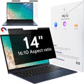 Magnetic Laptop Privacy Screen 14 inch for 16:10 Computer Monitor, 14" Removable Anti Glare Protector Blue Light Filter Shield Compatible with Lenovo Hp Dell Acer Asus Thinkpad Envy Xps