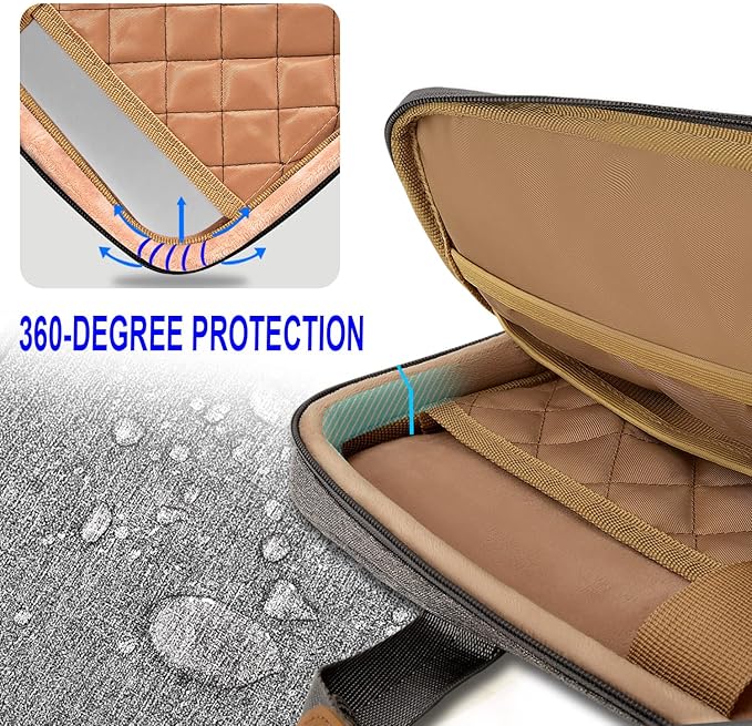 ZINZ Slim Expandable Laptop Case 15.6 Inch Sleeve Upgraded Protective Durable Recycled Carrying Case Compatible with MacBook 15" & 16" and Most 15" 15.6" 16" Notebook,D01G01