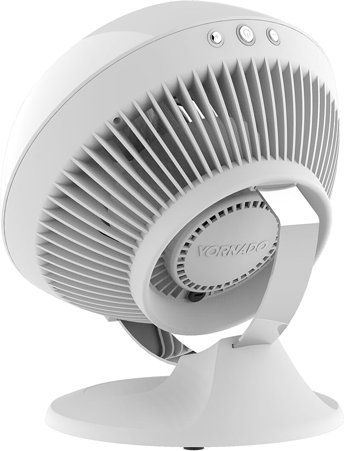 Vornado 560 Whole Room Air Circulator, Medium Floor Fan with 4 Speeds, Adjustable Tilt, Easy to Clean, Quiet Fan for Home, Office, Bedroom, White