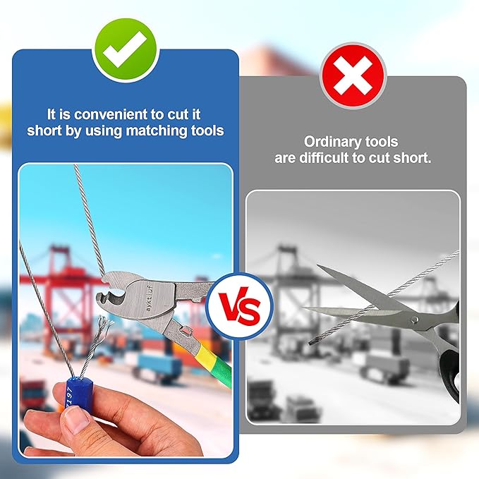 240 Pieces Security Cable Seals, Metal Number Security Tags for Truck, Trailers, Cargo, Containers, Vans, Oil Tank, Milk Vehicle (Blue, 240 Pack)