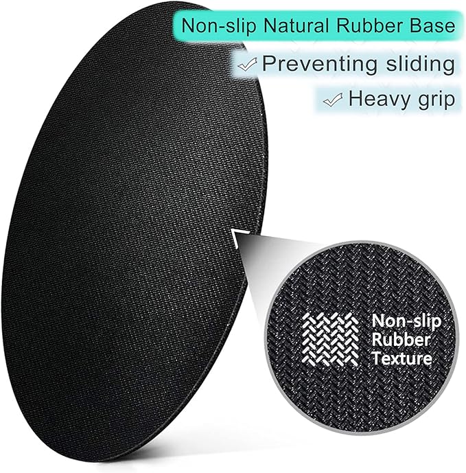 ITNRSIIET Round Mouse Pad with Stitched Edge Premium-Textured Waterproof Non-Slip Rubber Base Desktop Protection Mat Diameter 8.7 inches, Gray Gold Marbling