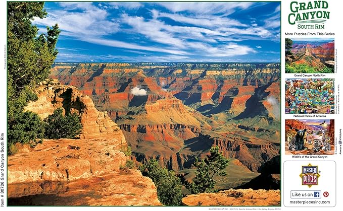 MasterPieces 550 Piece Jigsaw Puzzle For Adults and Family - Grand Canyon South Rim - 18"x24"