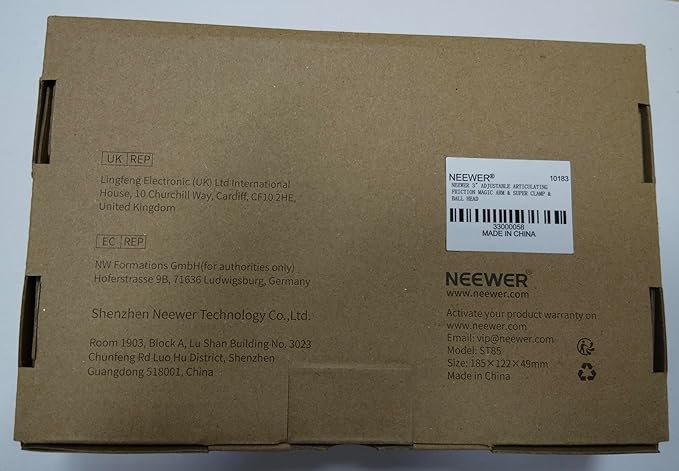 NEEWER Super Clamp with 3" Dual Ballhead Magic Arm, Ball Head Adapter, Cold Shoe, Phone Holder, Action Camera Clamp Mount for Flat/Round Surface Compatible with GoPro DJI iPhone 15 Pro Max, ST85