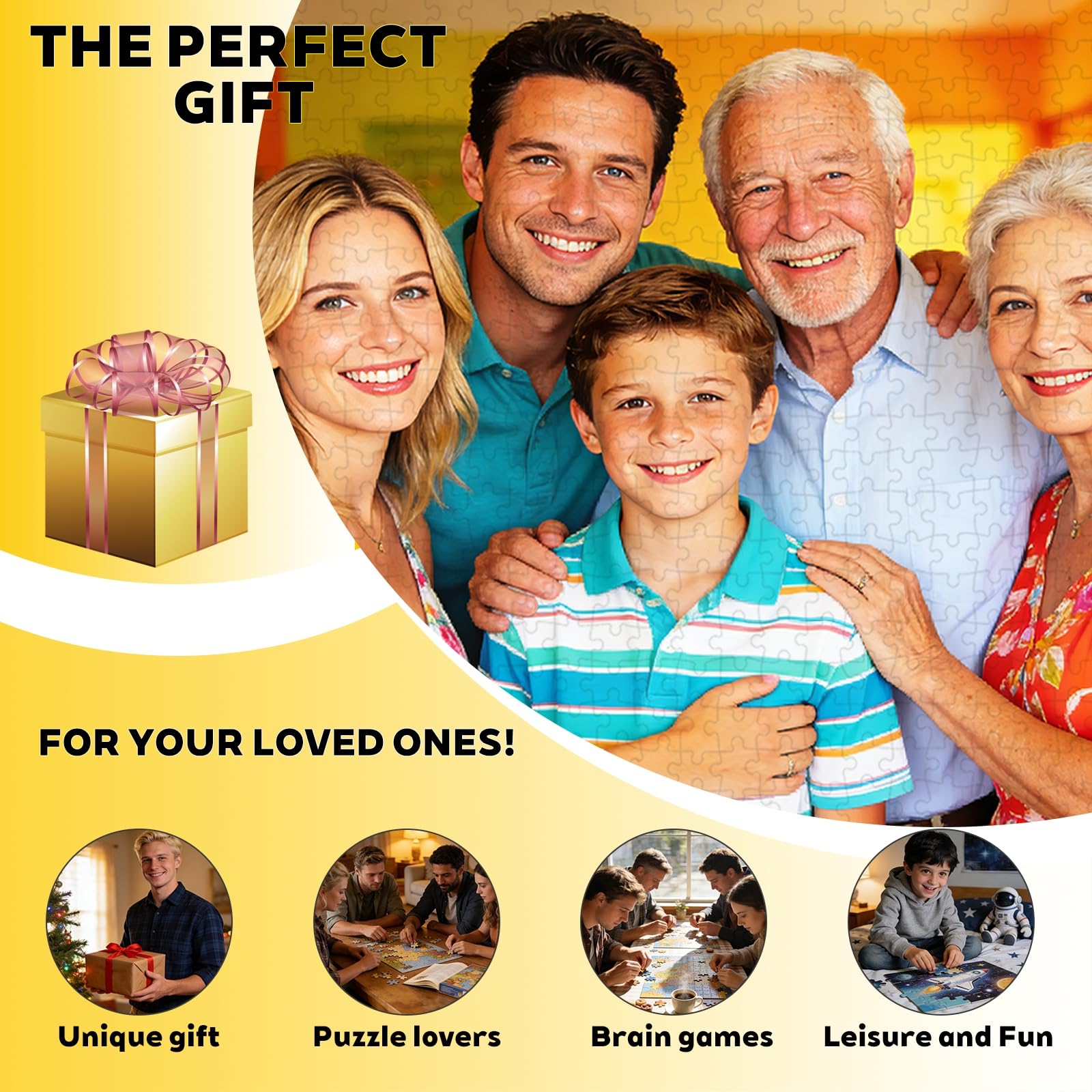Custom Photos Puzzle, Personalized Jigsaw Puzzle for Adults 200Pcs