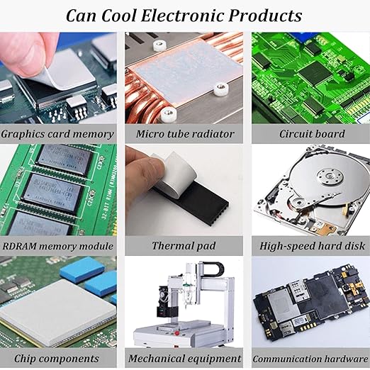Thermal Pad 14.8 W/mK, 120x120x0.5mm, Non Conductive Heat Resistance High Temperature Resistance, Silicone Thermal Pads for Laptop Heatsink GPU CPU LED Cooler (0.5mm)
