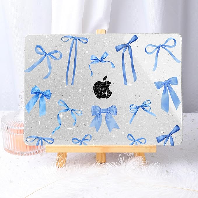 May Chen for MacBook Air 13.6 inch Case A3240 M4 A3113 M3 A2681 M2 with Retina Dispaly, 2025 2024 2023 2022 Release, Plastic Hard Shell Case with Screen Protector & Keyboard Cover, Watercolor Bows