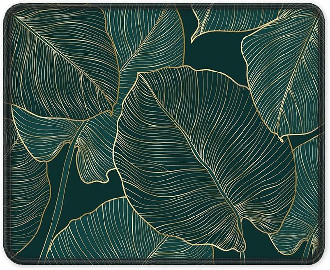 ITNRSIIET Mouse Pad with Stitched Edge Premium Textured Smooth Precise Operation Waterproof Washable Non-Slip Rubber Base Desktop Protection Mat, 10.2×8.3×0.12 inches, Palm Texture