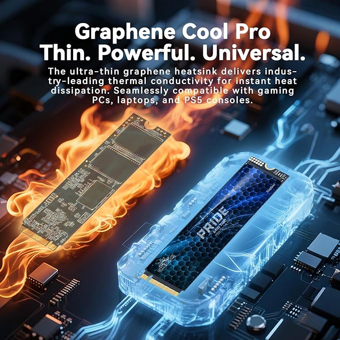 KingSpec OneBoom X400 2TB M.2 SSD Gen4 7300MB/s, TLC 3D NAND Internal NVMe SSD for Gaming & 4K Editing, Compatible with PC / PS5 / Laptop