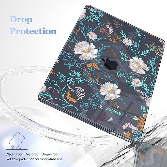 for MacBook Pro 16 inch Case 2019 2020 Release Model A2141, Plastic Hard Shell Cover with Keyboard Cover & Screen Protector for MacBook Pro 16 inch with Touch Bar & Touch ID, Rustic Flowers