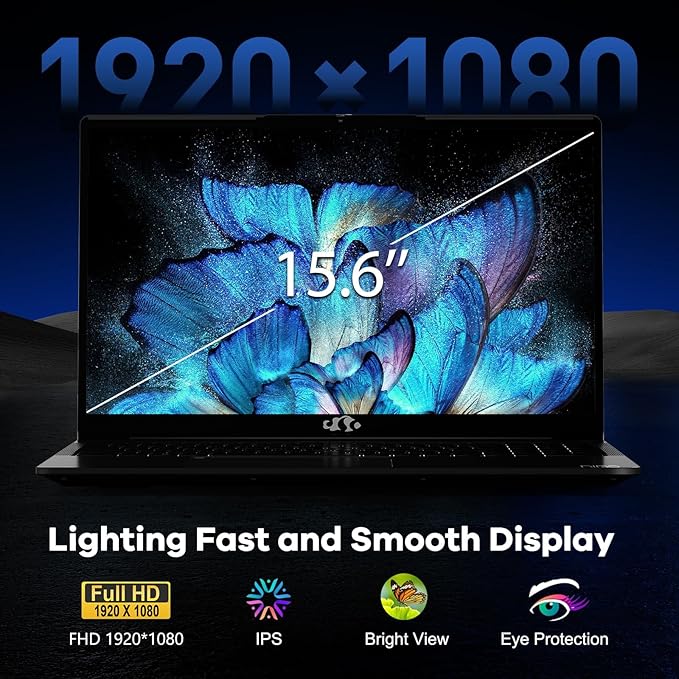 NIMO 15.6" IPS FHD-Gaming-Laptop, AMD Ryzen 5 6600H 6 Cores 64GB DDR5 RAM 1TB SSD (Beat i7-1165G7, Up to 4.5GHz) Radeon 660M GPU-Computer with Backlit Keyboard 100W Type-C Fingerprint Win 11