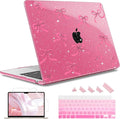 May Chen for MacBook Air 13.6 Inch Case 2025/2024/2023/2022 Release (Model A2681 A3113 A3240, M2 M3 M4 Chip) – Hard Shell Laptop Cover with Keyboard Cover & Screen Protector，Peach Bows