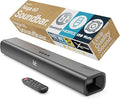 Majority Bluetooth 120W TV Sound Bar for Smart TV, 24 Inch, 2.1 Channel, 3D Sound with Built-in Subwoofer | EQ Control, HDMI Arc, Optical, AUX, Remote, and Wall Mountable Naga 60 Soundbar for TV