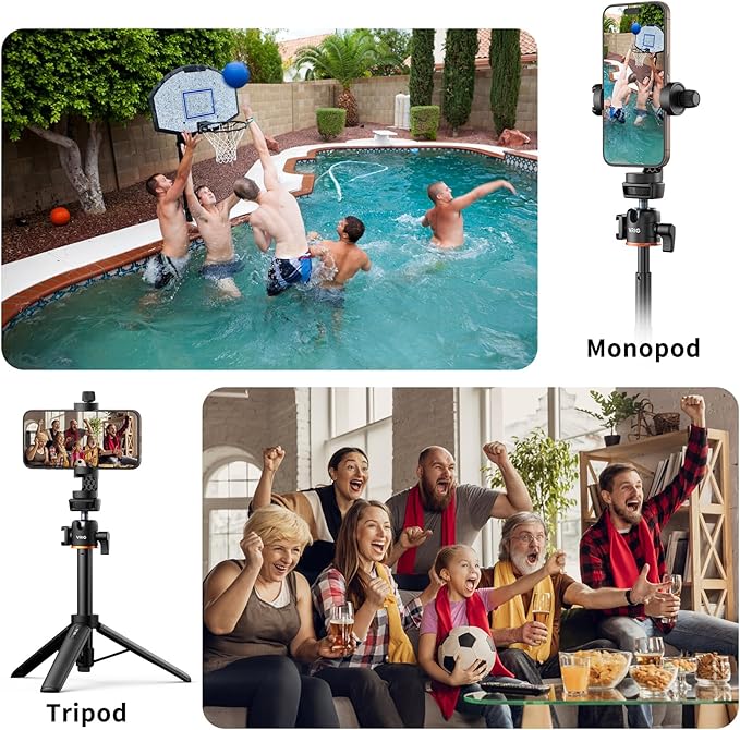 VRIG Smartphone Tripod Mount Adapter with 1/4 inch Screw Cold Shoe, Vertical and Horizontal Phone Holder Rotatable Bracket, Adjustable Clip for iPhone, Android, Selfie Stick, Camera Tripod Stand
