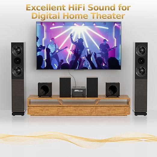 Optical Audio Cable 20 FT, Digital Audio Cable, Toslink Fiber Optic Cord, [Nylon Braided, Slim Aluminum Shell, Gold Plated Connector], for Home Theater, Sound Bar, PS4, Xbox, TV and More