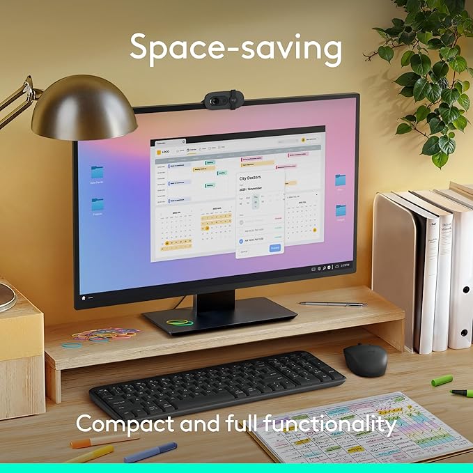 Logitech MK250 Bluetooth Wireless Mouse and Keyboard Combo: Fast & Easy Connectivity, Compact Wireless Keyboard, Ambidextrous Mouse, Durable Build - Windows/MacOS - Graphite