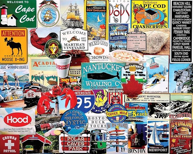 White Mountain Puzzles I Love New England - 1000 Piece Jigsaw Puzzle