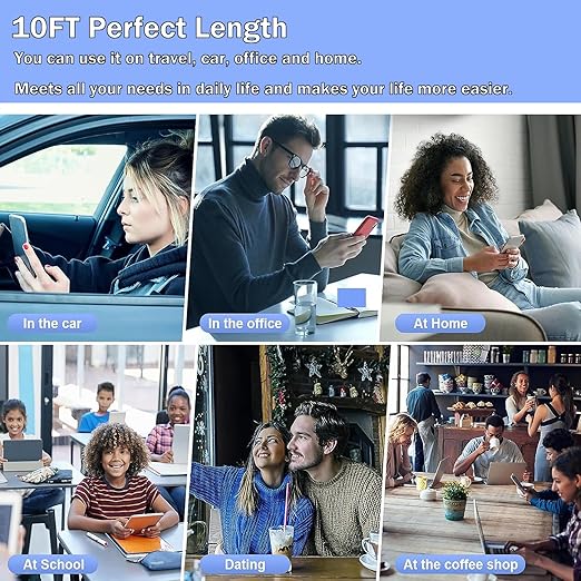 iPhone Fast Charger, [Apple MFi Certified] 2 Pack PD USB C Wall Charger Block Plug with 10FT Extra Long Type C to Lightning Fast Charging Data Sync Cable for iPhone 14 13 12 11 XR X 8 iPad and More