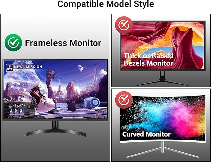 FILMEXT [2 Pack Removable 24 Inch Computer Privacy Screen Filter for 16:9 All-in-One Desktop/Frameless Monitor - Blue Light UV Blocking Privacy Shield for Thin Bezel Computer