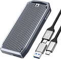 ORICO USB4 40Gbps M.2 SSD Enclosure, Supports Up to 8TB M.2 NVMe SSDs, Finned Aluminum Alloy Case, USB-C to USB-A&C 2-in-1 Cable, Plug and Play, Compatible with Thunderbolt 3/4, USB 3.2/3.1/3.0- M2V01
