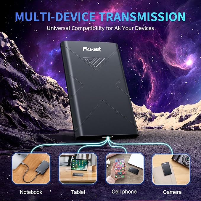 4TB External SSD, Portable SSD, Up to 2000MB/s, USB 3.2 Gen2x2 External Solid State Drives, Compatible with Smart TV, PS5/PS4(Pro), iPhone 15, Xbox, Mac & Windows and Other Devices(FP80)