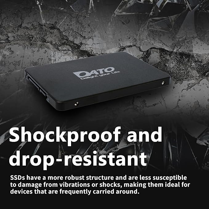 DATO 512GB SSD 2.5" SATA III Internal Solid State Drive, 3D NAND, SLC Cache, Up to 535/500 MB/s, Compatible with Laptop & PC Desktop