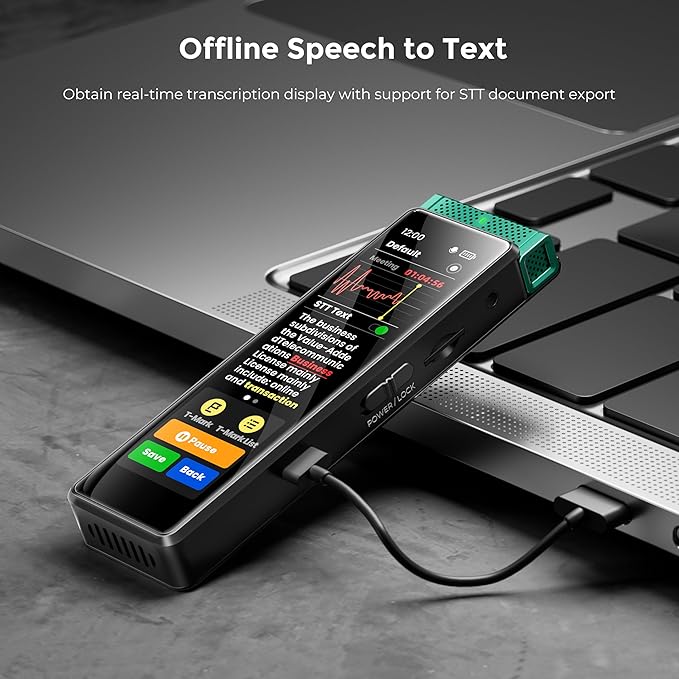 136GB Digital Voice Recorder with Playback, Innioasis R1 Full Touchscreen Voice Recorder with Bluetooth, Voice Activated Sound Audio Recorder Device with Mic (Green)