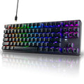 TECWARE Phantom+ 87 Mechanical Gaming Keyboard | RGB LED Backlit | Hot Swappable Wraith Red Switches | 87 Key TKL Layout | Thocky Sound Profile | Detachable USB-C Wired | Black