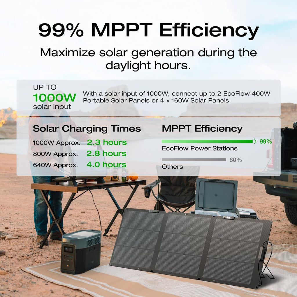 EF ECOFLOW Solar Generator Delta 2 Max with 2x160W Solar Panel