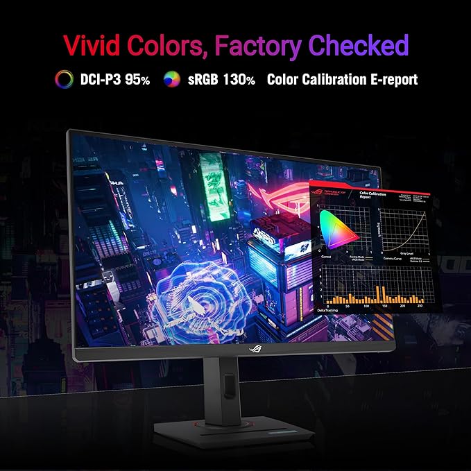 ASUS ROG Strix 27” 4K HDR400 USB-C Gaming Monitor(XG27UCS)–UHD (3840 x 2160), 160Hz, 1ms, Fast IPS,130% sRGB,Extreme Low Motion Blur Sync, G-Sync Compatible, DisplayWidget, Tripod socket, 3yr warranty
