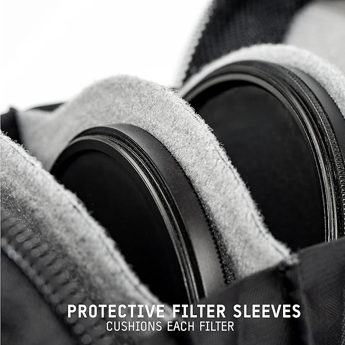 WANDRD Lens Filter Case - Store 4 Filters in Your Camera Backpack or Camera Case, Protect Photography Accessories from Scratches, Dust & Impact (Aegean Blue)
