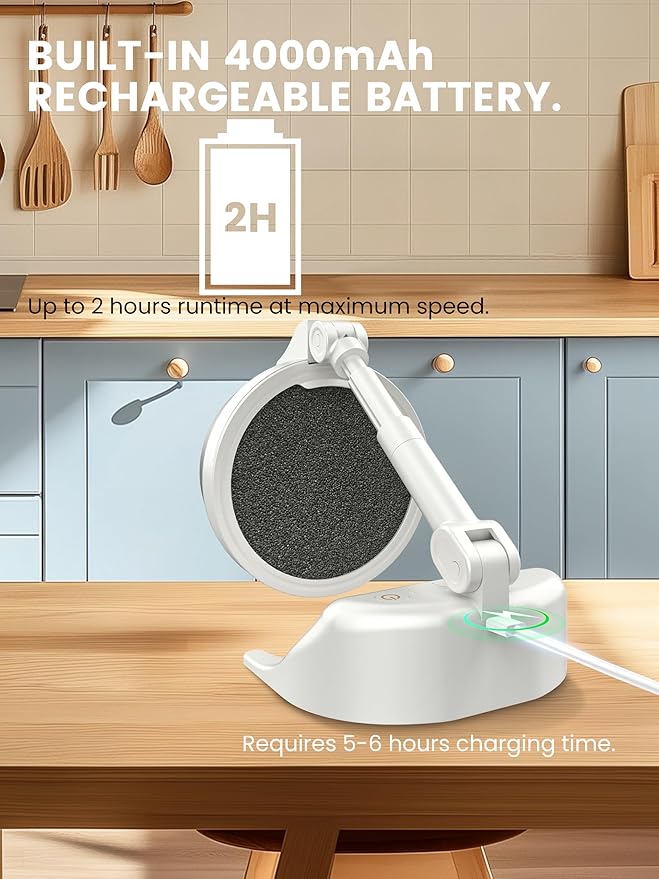 Vegapunk Rechargeable Smoke Away Purifier Fan for Indoors - Portable Odor Exhaust Eliminator Remover Eater Filter - The High Fan for Desktop - White