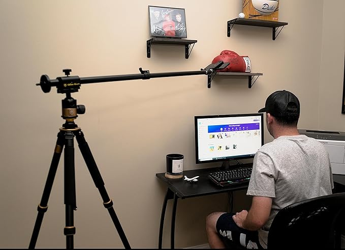 Glide Gear OH 50 Overhead Mount – DSLR, iPhone – 36" Arm, Tripod Extension, Ball Head, Heavy-Duty Metal