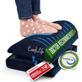 ComfiLife Foot Rest for Under Desk at Work – Adjustable Desk FootRest for Office Chair, Gaming Accessories – Ergonomic Teardrop Design for Back, Hip & Leg Pain Relief – 100% Memory Foam (Navy)